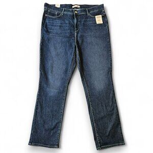Levi Strauss Women's Jeans Shaping High Rise Straight Dark Wash Size 20 W35